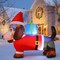 GOOSH 6 FT Christmas Inflatable Dog Dachshund Carrying Presents with Built-in LEDs